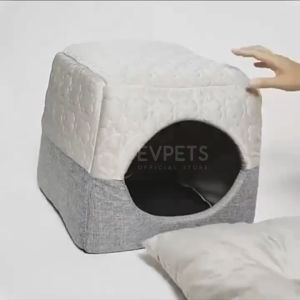 Dog Cat Cooling Mat Pet Cat Bed Indoor Pet House Pet Cooling Bed Cold Silk Cooling Mat Kitten House Warm Small for cats Dogs Nest Collapsible Cat Cave Cute Sleeping Mats
