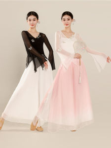 Classical Dance Costume Butterfly Net Shawl Ethnic Dance Practice Uniform Art Exam Top Performance Outfit Set Womens Fashion