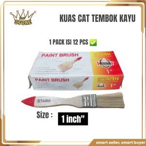 KUAS CAT KAYU 1 INCH / ALAT KUAS CAT TEMBOK