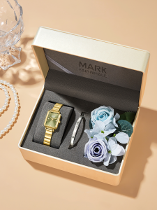 Mark Fairwhale | Gift For Girlfriend Square Green Watch