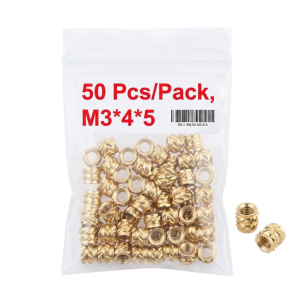 50/100/200Pc M3X4X5 Heat Insert Nut M3 Threaded Knurled Brass Embedment Nut For Voron 2.4 Trident Bambu Lab 3D Printer Screw Nut