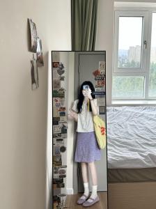 Váy Midi Chữ a Cạp Cao Họa Tiết Hoa Phong Cách Hàn Quốc Mùa Hè Cho Nữ Váy Ngắn Dáng Chữ A Chất Liệu Polyester Dáng Rộng