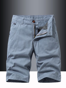 CHAFEI | Pure Cotton Casual Shorts Mens Summer Simple Loose Straight Leg Shorts