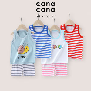 Canacana Baby Kids Sleeveless Shirt Tank Tops Cotton Singlet Baju Budak Bayi Baby Clothes Baby Girl Boy Clothing