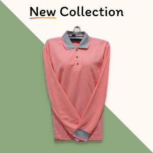 Poloshirt Kaos Kerah Lengan Panjang Atasan Seragam Olahraga Wanita Kaos Kerah Polos Murah