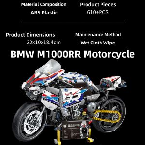 BMW Latte Motorcycle Lego Compatible Building Blocks Boys Gift Toy Model Assembly Motorcycle Puzzle Creative Educational Toy