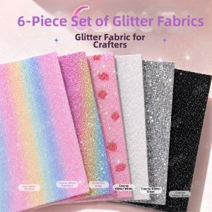 YUGUANG | Thickened Rainbow Glitter Heat Transfer Fabric DIY Set