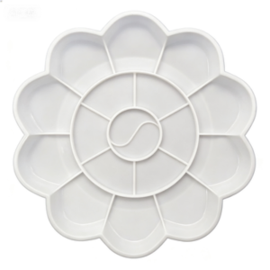 Plastic Art Painting Palette Oval Multi-Well Mixing Tray for Watercolor Acrylic Oil Paints Multiple Models Available