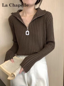 La Chapelle High Neck Knitted Sweater Womens Autumn New Korean Style Base Layer Shirt Winter Regular Fit Long Sleeve Top