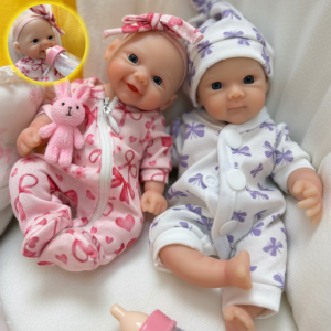 ตุ๊กตาซิลิโคนเด็กทารกแบบนิ่มกันน้ำ ขนาด 20 ซม. /2 แบบ  ตุ๊กตาเด็กผู้หญิงทำมือ ผิวสีทาแล้ว ขยับแขนขาได้