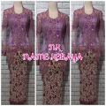 set kebaya pesta modern kebaya wisuda kebaya abg kerah sunda + longtorso dan rok prisket.. 