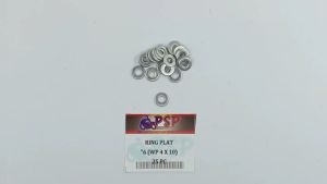 Ring Plat "6 (WP 4 X 10) Harga Per Pak isi 25 - Reng Plate Pelat Washer Kunci 6 Diameter 4mm x 10mm