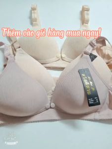 Áo lót bầu con bú sau sinh chất lụa tằm mềm mát không gọng chống xệ thiết kế cúc mở ngang  cho bé ti tiện lợi KEM SHOP 247