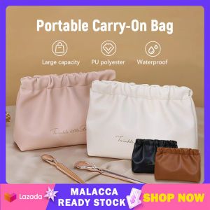 Shrapnel Wrinkled Storage Bag Mouth Red Cosmetic Key Headset Sundry Cable Portable Mini Travel Lipstick Bag Cosmetic Storage Bag