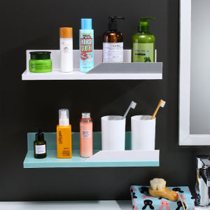 Punch-Free Bathroom Toilet Storage Rack Wall Hanging Bath Wash Basin Storage Rack Tray in-Line Shelf