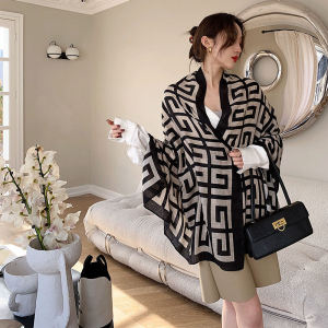 ผ้าคลุมไหล่ ผ้าพันคอ scarf shawl สไตล์เกาหลี กันแดด กันลมG1-40