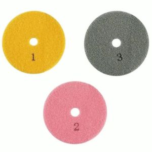 3pcs 4 Inch 100mm Dry/Wet Diamond 3 Step Polishing Pad Abrasive Grinding Pad For Granite Concrete Marble Stone Polishing Tool