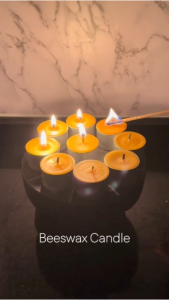 ACACIA SG Unscented Candles | Natural Yellow Beeswax Candles | 12hrs | Tealight | Hand poured | Pack of 9 | Eco Wick