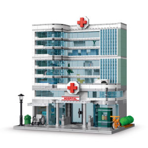 Hospital Building Block Model Street Scene House Construction Toy Assembly Puzzle Gift for Boys And Girls Educational Toy