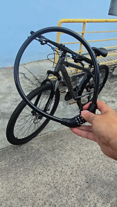 T2P 60cm 4 Digit Bike Lock Cable Anti Theft Bicycle Lock Chain Combination Resettable Self Coiling