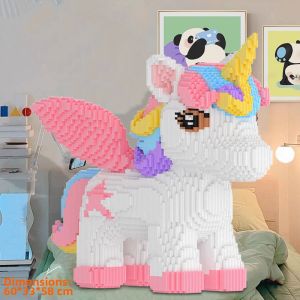 HECAN | Zodiac Horse Small Part Building Blocks for Children Adults Girls Birthday Gift Living Room Decor