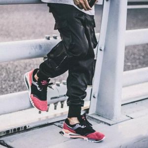 Aphelion Mens Outdoor Sports Joggers Casual Pants Workwear Multi-Pocket Loose Fit Long Trousers Spring Autumn Fashionable