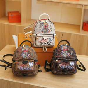 Easiest for Match Niche Style K-style Graffiti Bear Backpack Cute Print Mini Bag New New Arrival Multi-Purpose Crossbody Bag