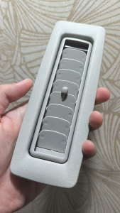Aircon vent louver Mitsubishi MONTERO (1pc) Gray ( 2016 - 2020 ) GLX GLS air outlet grill rear ceiling 2016 2017 2018 2019 2020