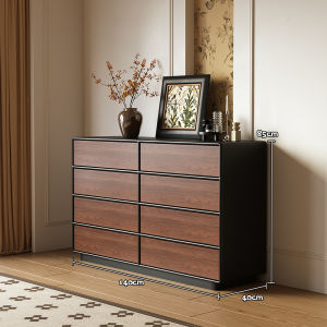 Retro Bedroom Chest of Drawers Walnut Finish