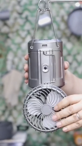 Đèn Măng Xông Đèn Bão Kèm Quạt Pin Năng Lượng Mặt Trời Loại Lớn