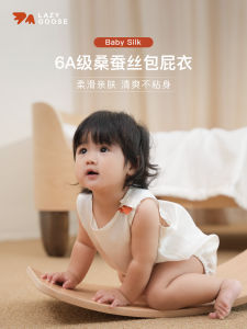 Lan Goose 100% Mulberry Silk Baby Romper Summer Newborn Baby Vest Bottom Covering Clothes Baby Clothes Infant Crawling Suit