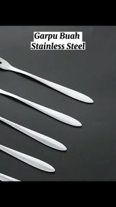 Garpu Mini Stainless Steel Tusukan Dwisula Buah Kue Puding Two-Tooth Fork Alat Tusuk Makanan Serbaguna Garpu Kecil Untuk Souvenir Pernikahan - GP Mall