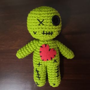 Halloween Horror Voodoo Doll Plush Toy Handmade Crochet Horror Doll Scream Night Party Holiday Desktop Decoration Party Gift