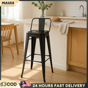 NAIJIA High Bar Stool 76cm Dining Chair Kerusi Bar Kerusi Makan Besi Kerusi Bar Kerusi Bar Tinggi Cafe Chair高脚椅餐椅
