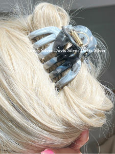 Autumn Winter Double Color Gradient Acetate Hair Claw Womens Updo Shark Clip Large Pumpkin Clip Big Volume Hair Accessories