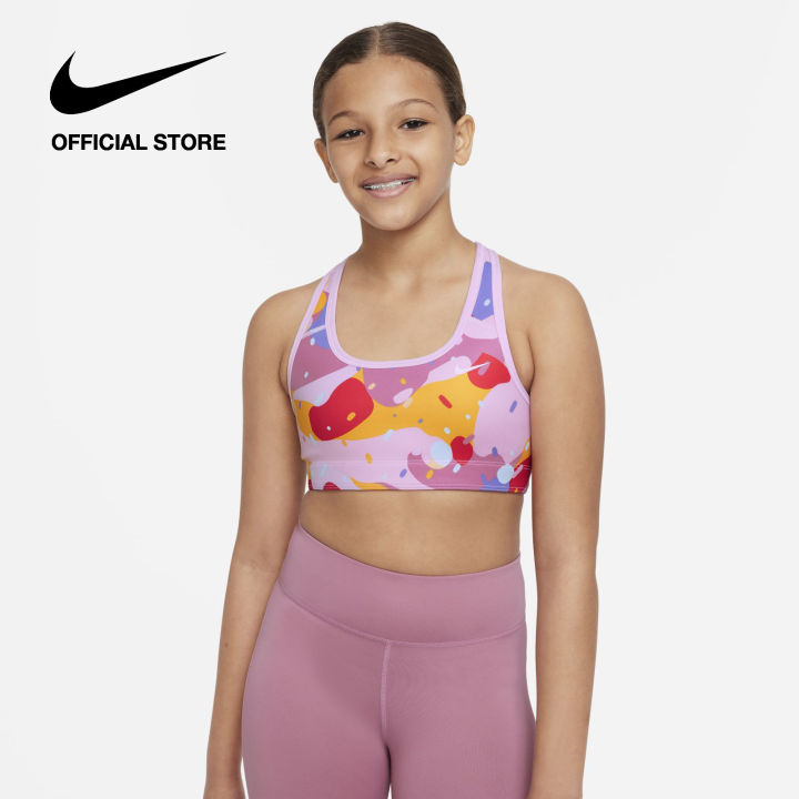 Nike Kids' Swoosh Big Kids' (Girls') Reversible Sports Bra - Pink