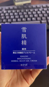 (Bao bì mới) Kem dưỡngmặt nạ ngủ Kose Sekkisei Brightening Herbal Multi Gel Cream(80g) - Nhật Bản