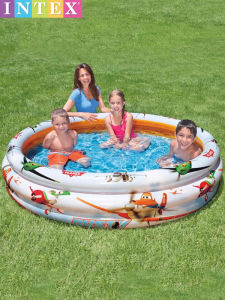 Intex | Infant Play Swimming Pool with Ocean Balls and Sand Playing Triple Ring Reinforced