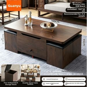 GUANYU | Adjustable Foldable Storage Living Room Table