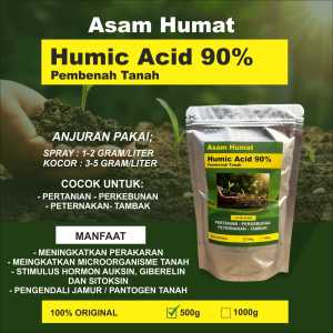 Pupuk Asam Humat Humic Acid 90% Original Asli Untuk Tanaman Cabai Bawang Padi Sayur dll isi 500gram Termurah bisa COD