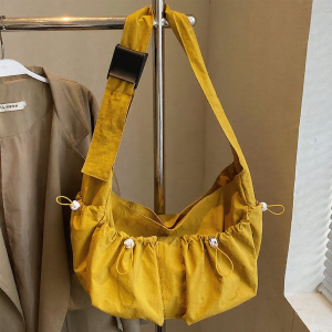 TANGKOU | Loose Feeling Large Capacity Lightweight Canvas Crossbody Bag