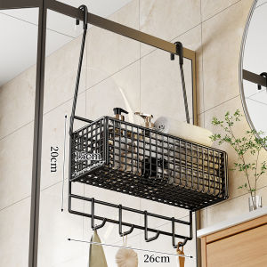 MUGG | Hanging Towel and Storage Bathroom Shelf No Drilling Required