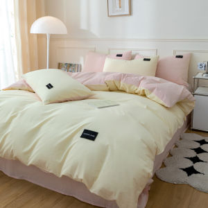 MINGSHA | Full Cotton Ins Style Fitted Sheet Duvet Set Bedding