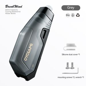 CYCLAMI | CYCLAMI 650ml Aerodynamic Bicycle Bottle Bracket Set PP5 Squeeze Bike Water Bottle with Silicone Lid for ROAD Mountain Bike Fram