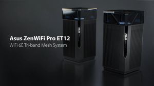 ASUS ZenWiFi Pro ET12 AXE11000 Tri-Band WiFi 6E Extendable Router - New 6Ghz Band Dual 2.5G LAN & WAN Ports AiMesh RangeBoost Plus AiProtection Pro Advanced Parental Controls