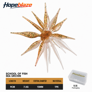 Hopeblaze School‑of‑Fish Sea Urchin Soft Lure Multi‑Tentacle Morigen Rig Coike Fish Type for Bass Pike Predatory Fish Bait