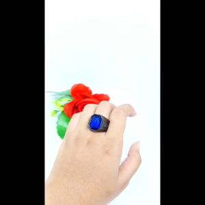 CINCIN COWO TITANIUM BATU KOTAK DESAIN TAMBANG RING HITAM FASHION ANTI KARAT DAN ANTI LUNTUR (COD)