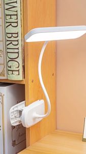 โคมไฟ LED หนีบโต๊ะปรับแสง 3 ระดับ พกพาสะดวก USB สำหรับห้องเรียนและหอพัก