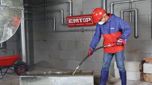 EMTOP เครื่องจี้ปูนไร้สาย 20V ขนาด 2.0Ah แบตเตอรี่ 2 ก้อน พร้อมแท่นชาร์จในกล่อง Vibrator Concrete