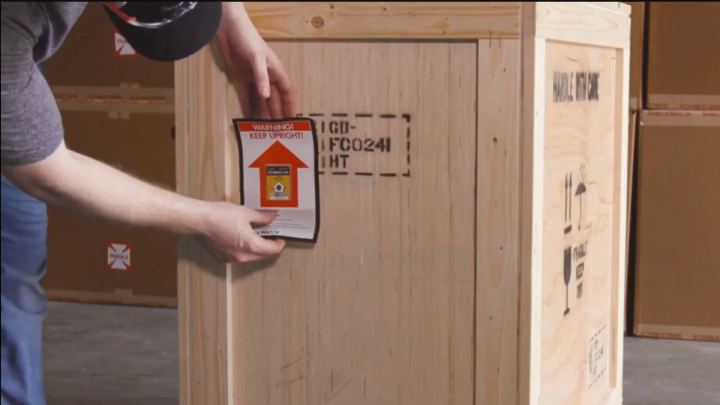 Streampeak TiltWatch Monitor XTR Indicator Label for Shipping damage prevention and Impact Detection
